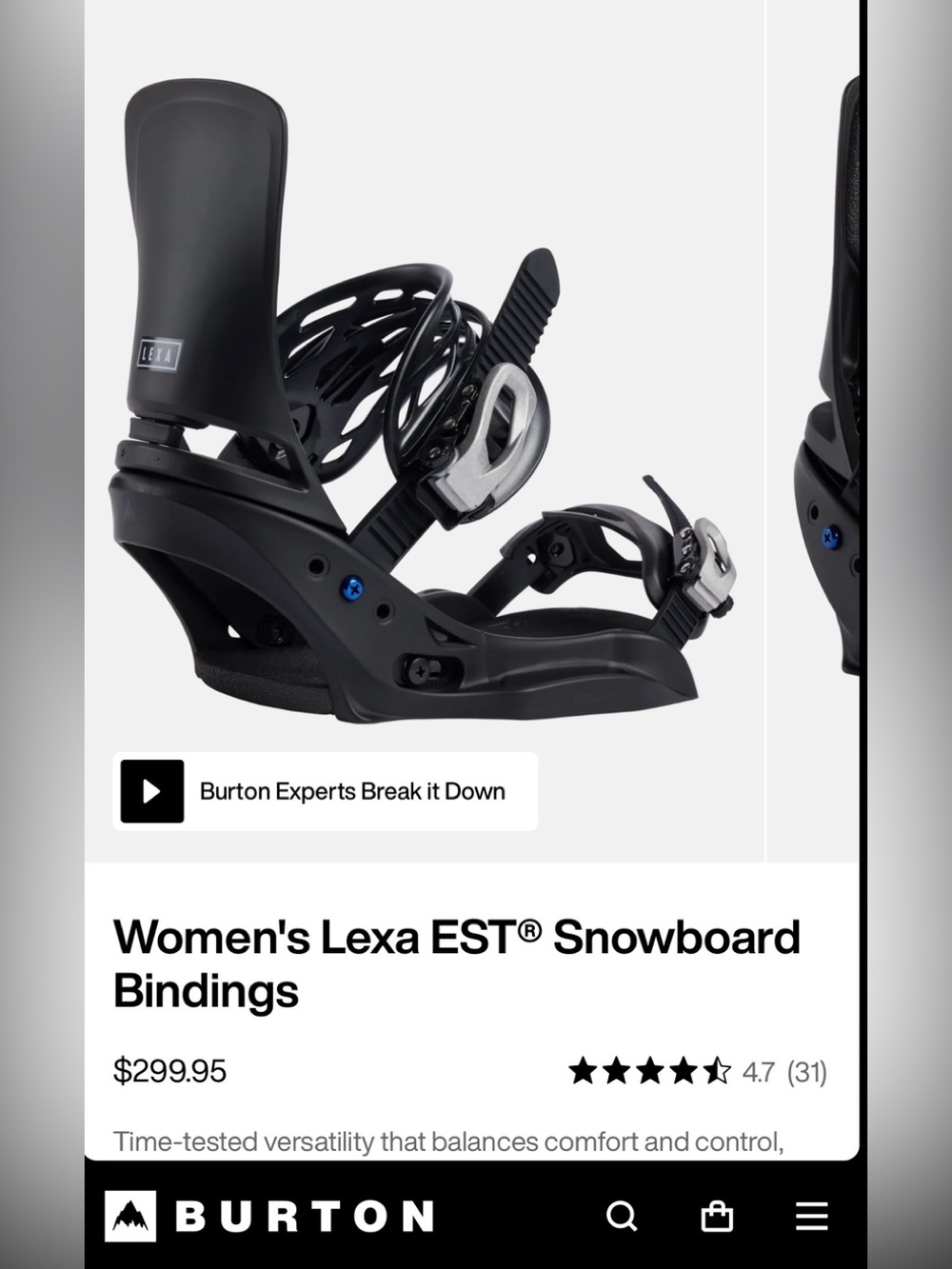 Burton Women's Lexa EST Snowboard Bindings — Black